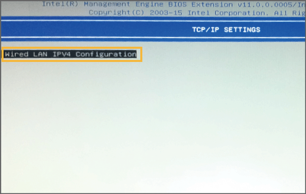 TCP/IP SETTINGS画面