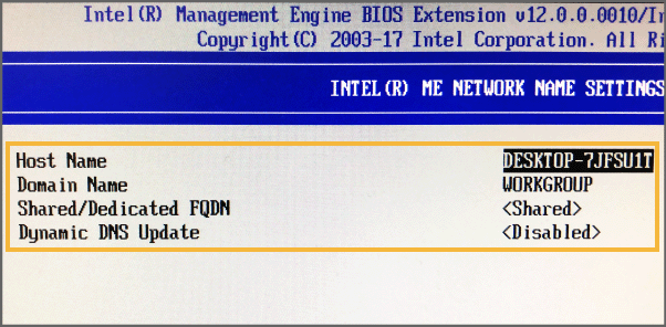ME NETWORK NAME SETTINGS画面