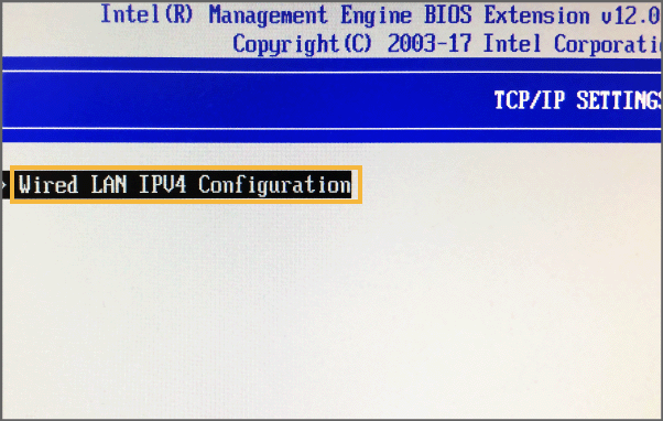 TCP/IP SETTINGS画面