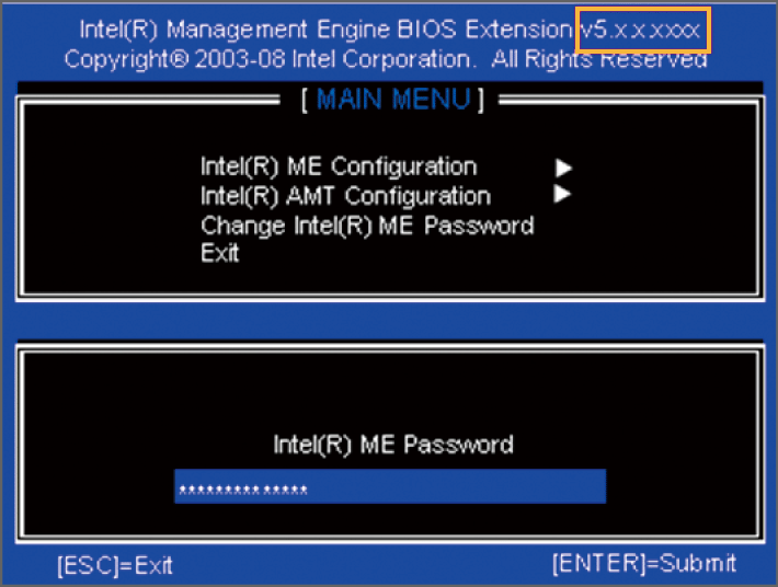 MEBx画面